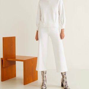 MANGO White Trousers Culottes Brand NEW WITH TAG